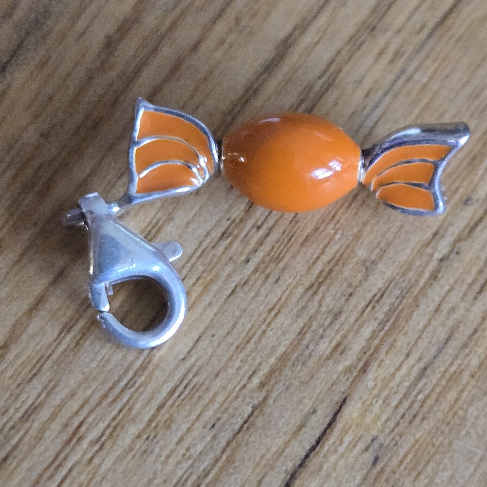 Rare Vintage Thomas Sabo Sterling Silver Orange Enamel Bon Bon Candy Charm - Picture 3 of 7